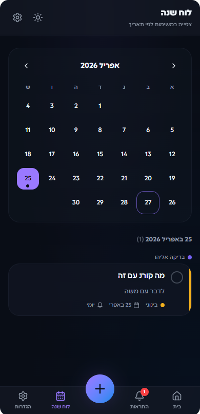 לוח שנה חודשי